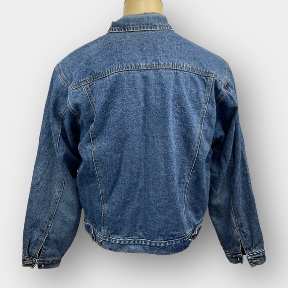 Nevada Men's Denim Flannel-Lined Jacket Blue Large‎ 44 – Workwear Casual Layer - Picture 4 of 11